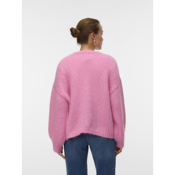 Vero Moda VMMAYBE LS OPEN CARDIGAN NOOS Pink Cosmos | Freewear VMMAYBE LS OPEN CARDIGAN NOOS - www.freewear.nl - Freewear
