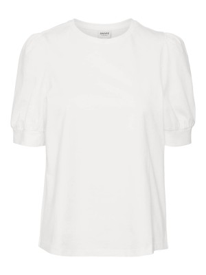 Vero Moda Aware VMKERRY 2/4 O-NECK TOP  VMA JRS NOO: Bright White | Freewear VMKERRY 2/4 O-NECK TOP  VMA JRS NOO: - www.freewear.nl - Freewear