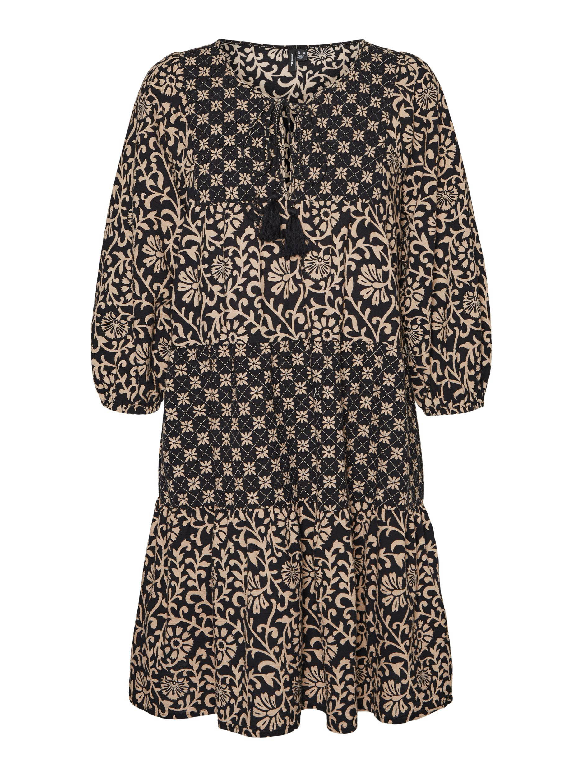 Vmmaya 3/4 short dress boho exp Night sky/irish cream maya