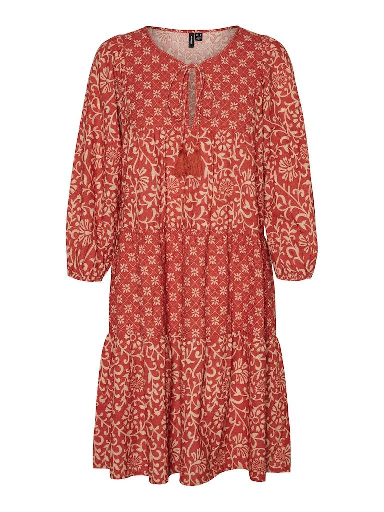 Vero Moda Vmmaya 3/4 Short Dress Boho Exp