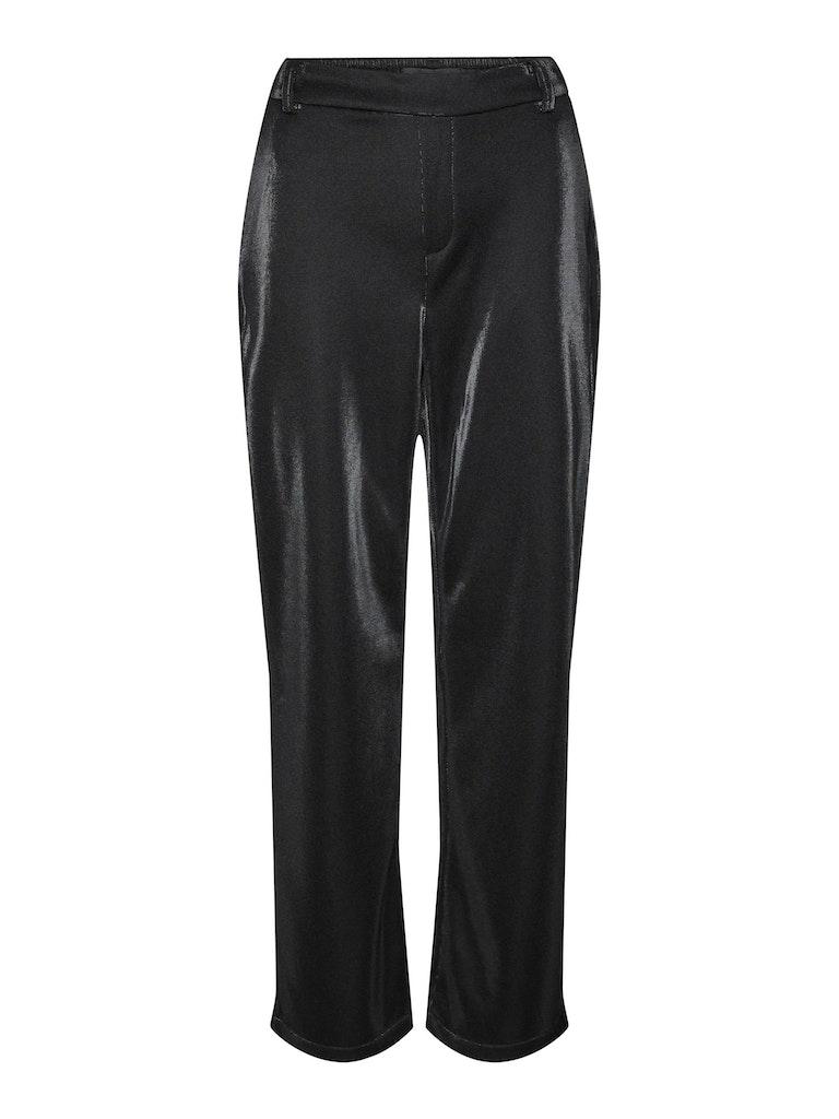 Vero Moda Broek Vmsiamaya Mr Straight Shiny Pant 10277474 Black Dames Maat - W26 X L34