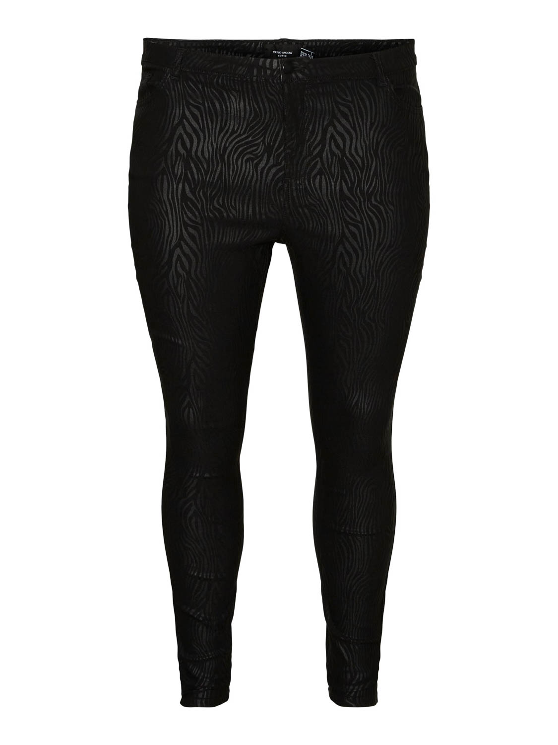 Huidzebra gecoate broek Vero Moda , Zwart , Dames