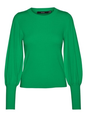 Vero Moda VMHOLLYKARISPUFF LS O-NECK PULLOV G: Bright Green | Freewear VMHOLLYKARISPUFF LS O-NECK PULLOV G: - www.freewear.nl - Freewear