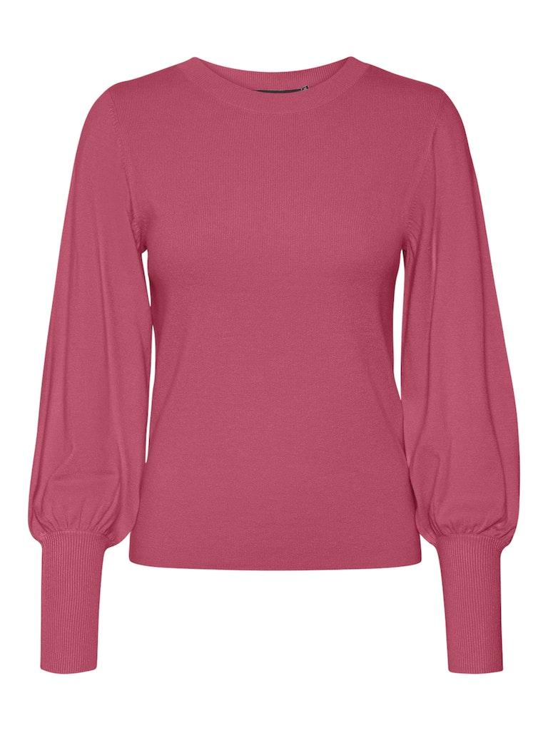 Vero Moda Trui Vmhollykarispuff Ls O-neck Pullov G 10277805 Raspberry Sorbet Dames Maat - XL