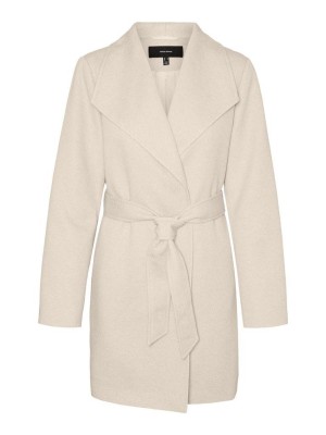 Vero Moda VMVERODONAVIVIAN COAT GA NOOS Birch/SOLID | Freewear VMVERODONAVIVIAN COAT GA NOOS - www.freewear.nl - Freewear