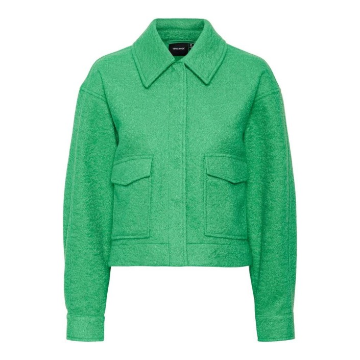 Vero Moda VMMEGAN SHORT JACKET BOOS Bright Green/Solid | Freewear VMMEGAN SHORT JACKET BOOS - www.freewear.nl - Freewear