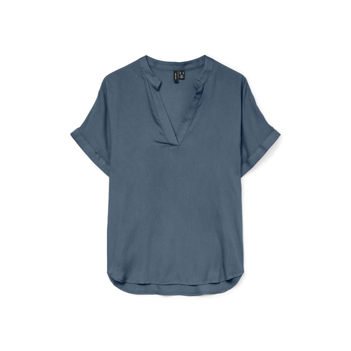 Vero Moda VMBEAUTY SS TOP WVN GA NOOS China Blue | Freewear VMBEAUTY SS TOP WVN GA NOOS - www.freewear.nl - Freewear