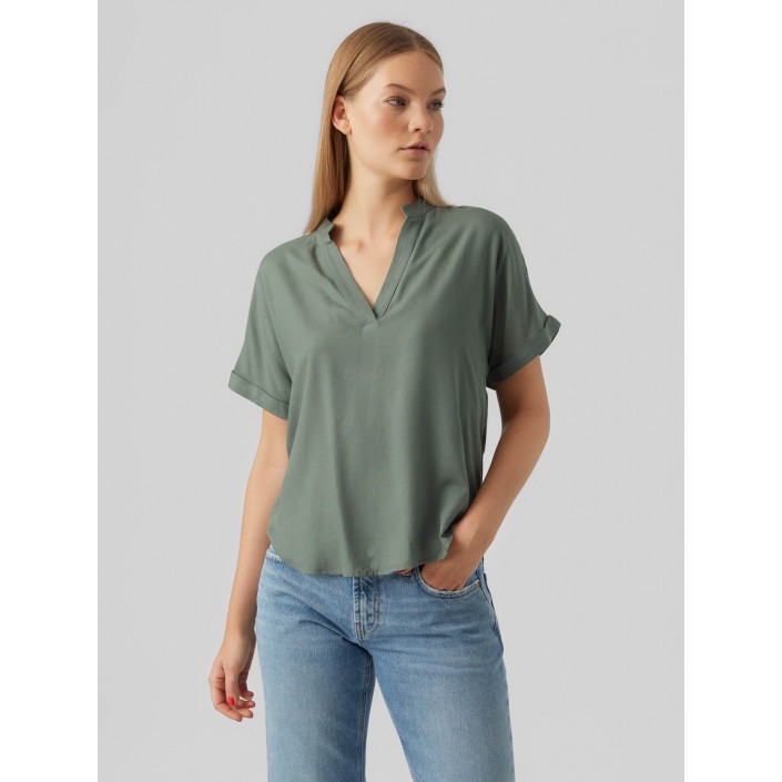 Vero Moda VMBEAUTY SS TOP WVN GA NOOS Laurel Wreath | Freewear VMBEAUTY SS TOP WVN GA NOOS - www.freewear.nl - Freewear