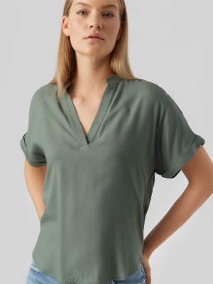 Vero Moda VMBEAUTY SS TOP WVN GA NOOS Laurel Wreath | Freewear VMBEAUTY SS TOP WVN GA NOOS - www.freewear.nl - Freewear