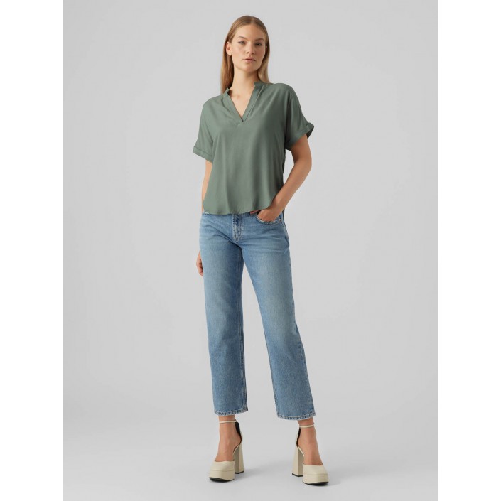 Vero Moda VMBEAUTY SS TOP WVN GA NOOS Laurel Wreath | Freewear VMBEAUTY SS TOP WVN GA NOOS - www.freewear.nl - Freewear