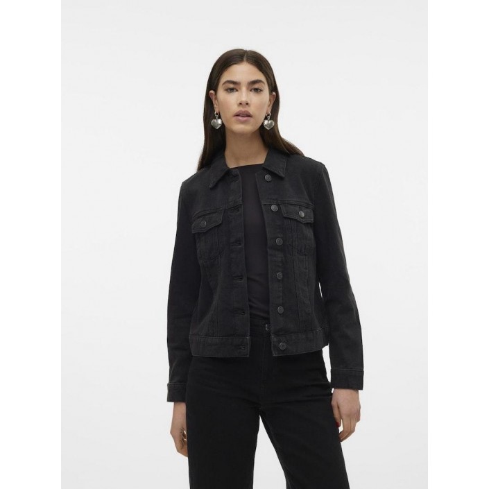 Vero Moda VMZORICA LS DENIM JACKET MIX NOOS Black Denim | Freewear VMZORICA LS DENIM JACKET MIX NOOS - www.freewear.nl - Freewear