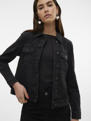 Vero Moda VMZORICA LS DENIM JACKET MIX NOOS Black Denim | Freewear VMZORICA LS DENIM JACKET MIX NOOS - www.freewear.nl - Freewear