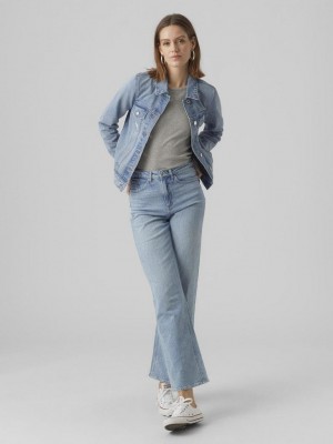 Vero Moda VMZORICA LS DENIM JACKET MIX NOOS Light Blue Denim | Freewear VMZORICA LS DENIM JACKET MIX NOOS - www.freewear.nl - Freewear