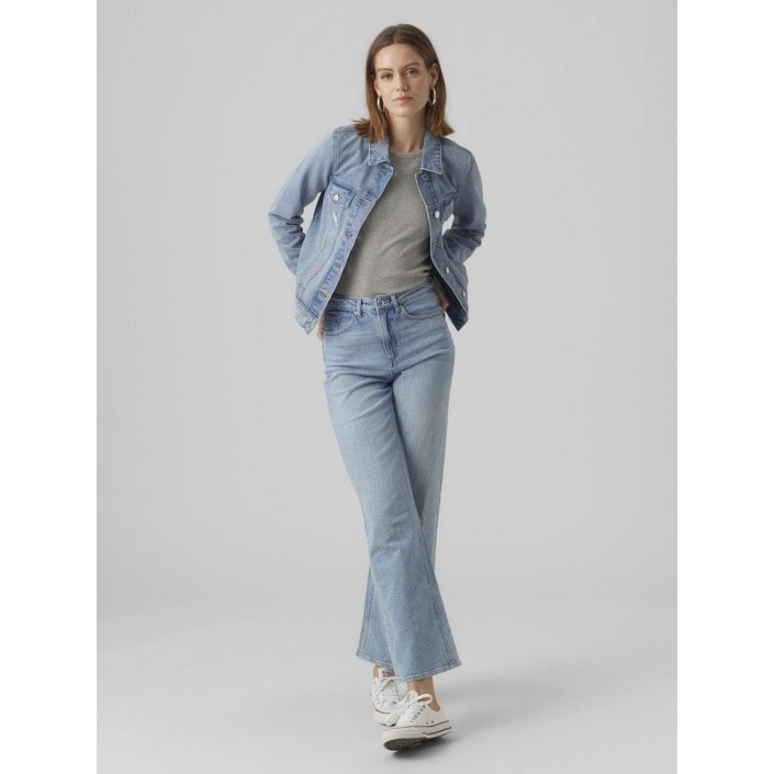 Vero Moda VMZORICA LS DENIM JACKET MIX NOOS Light Blue Denim | Freewear VMZORICA LS DENIM JACKET MIX NOOS - www.freewear.nl - Freewear