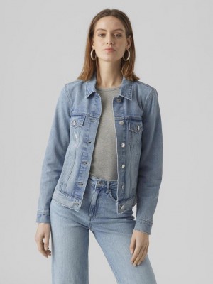 Vero Moda VMZORICA LS DENIM JACKET MIX NOOS Light Blue Denim | Freewear VMZORICA LS DENIM JACKET MIX NOOS - www.freewear.nl - Freewear