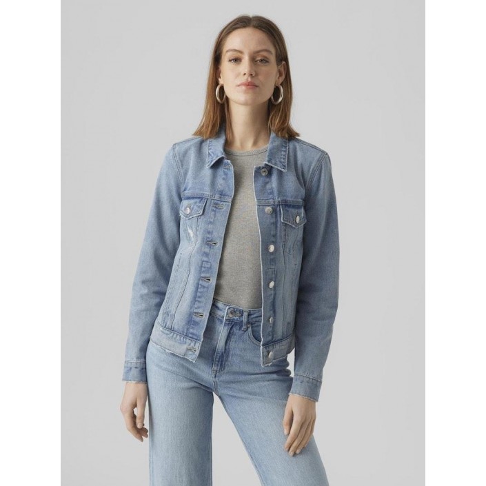 Vero Moda VMZORICA LS DENIM JACKET MIX NOOS Light Blue Denim | Freewear VMZORICA LS DENIM JACKET MIX NOOS - www.freewear.nl - Freewear