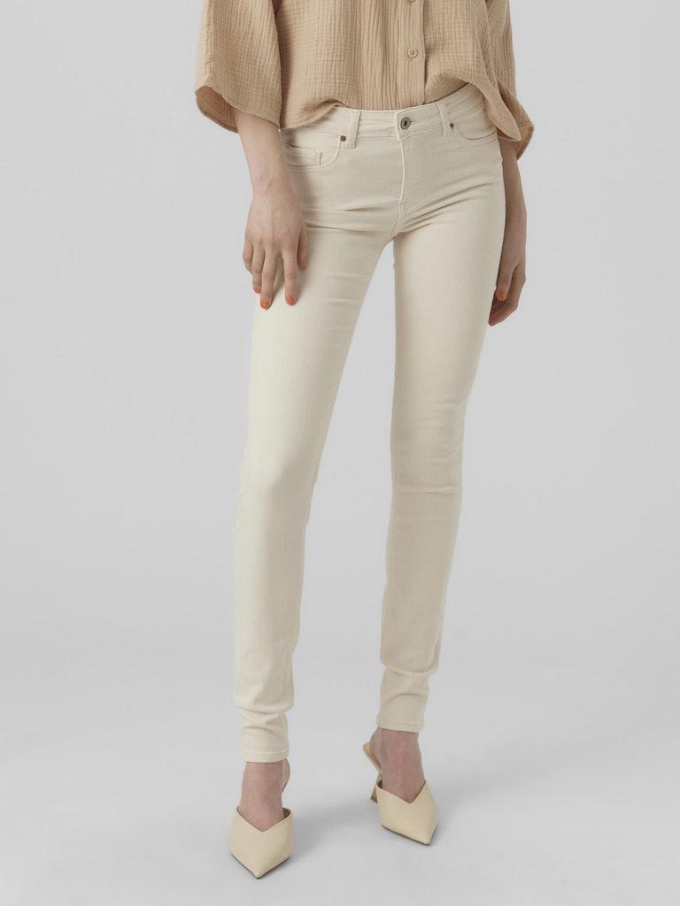 Vero Moda Vmlux Mr Slim Jeans Ecru