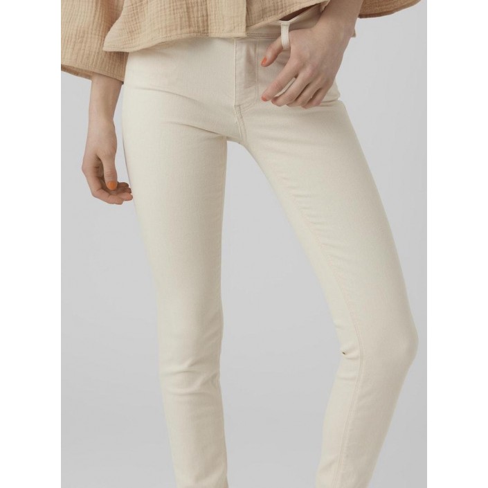 Vero Moda VMLUX MR SLIM JEANS ECRU Ecru | Freewear VMLUX MR SLIM JEANS ECRU - www.freewear.nl - Freewear