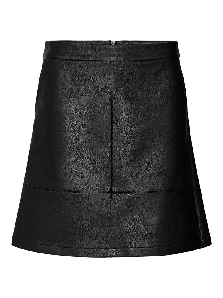 Vero Moda VMIDA SHORT COATED SKIRT LCS Dames Rok Black - Maat L