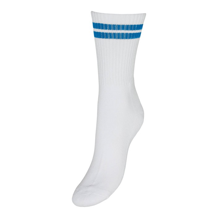 Vero Moda VMMEL STRIPE SPORTY SOCKS NOOS Snow White/SURF THE WEB | Freewear VMMEL STRIPE SPORTY SOCKS NOOS - www.freewear.nl - Freewear