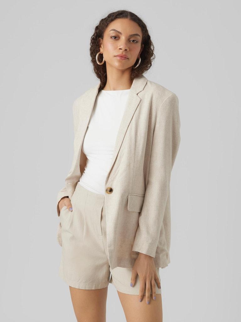 Vero Moda Vmvera Ls Linen Blazer Noos