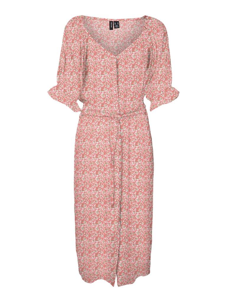 Vero Moda Vmrani 2/4 Calf Shirt Dress Wvn Lcs