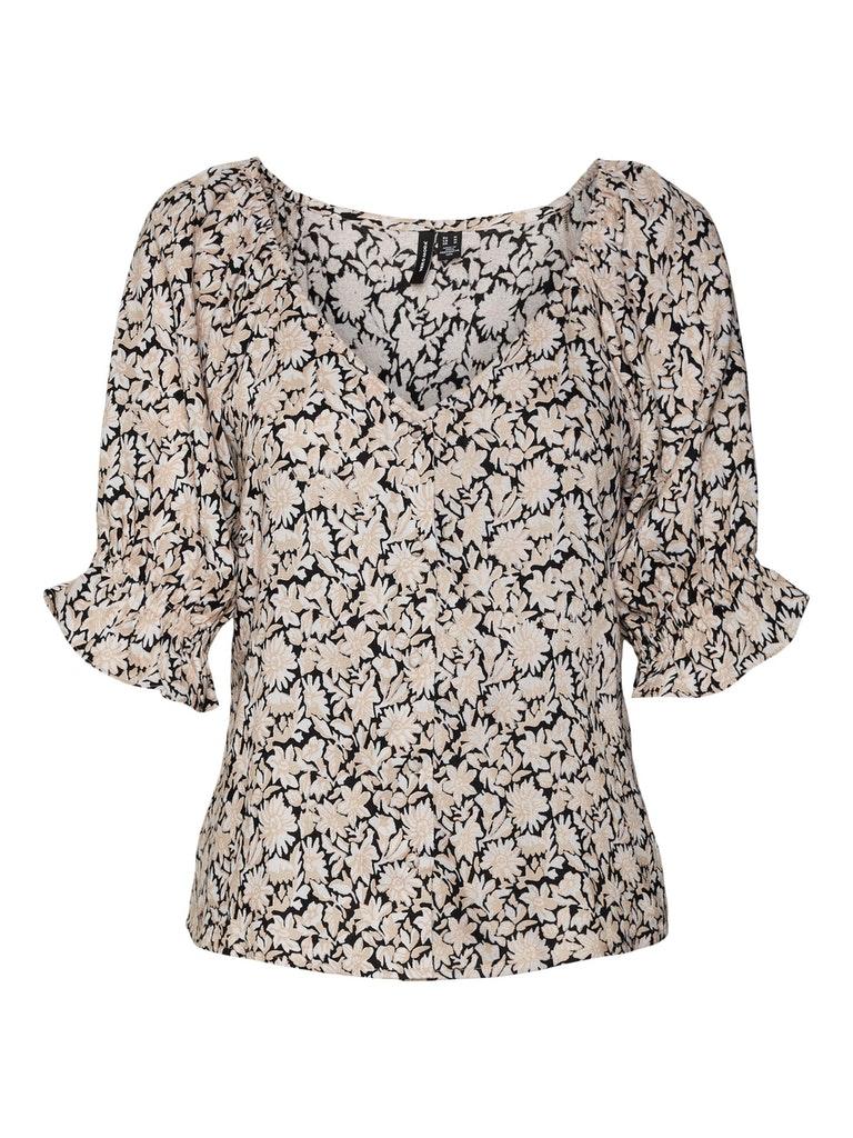 VERO MODA VMRANI 2/4 SHIRT WVN LCS Dames Blouse - Maat S
