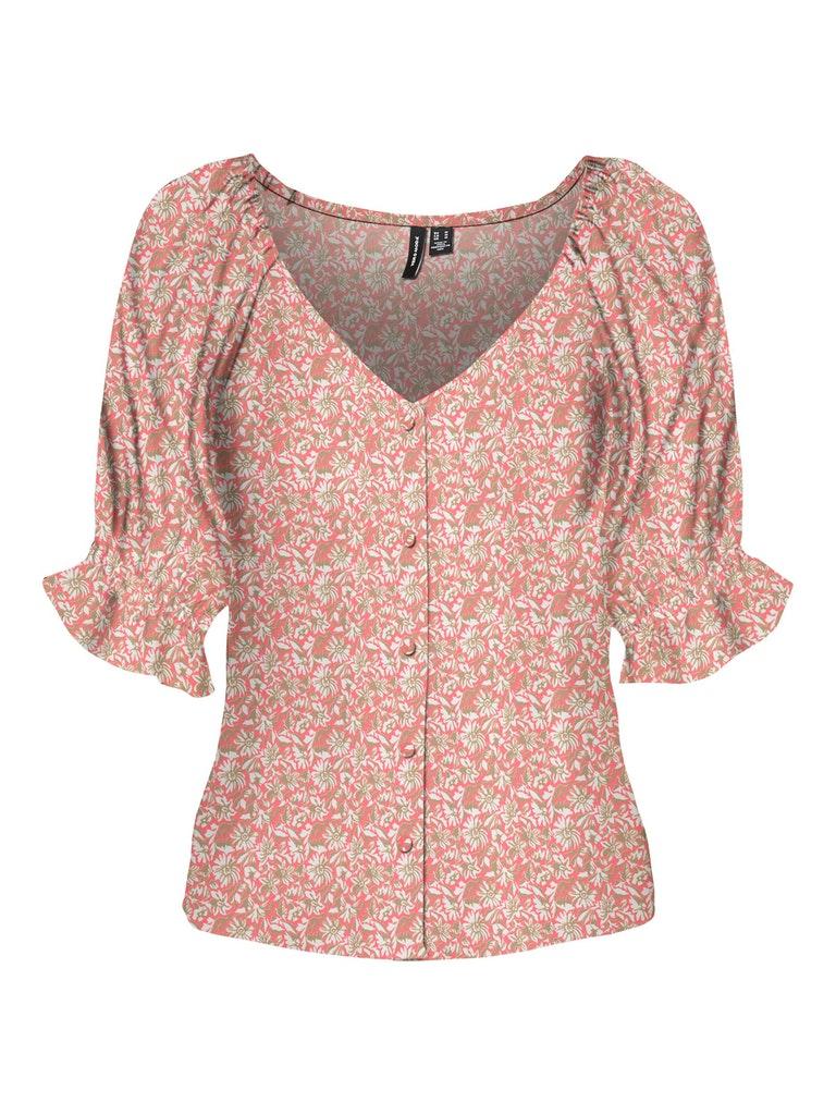 VERO MODA VMRANI 2/4 SHIRT WVN LCS Dames Blouse - Maat M