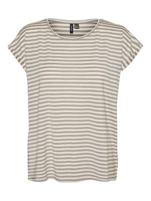 Vero Moda VMAVA PLAIN SS TOP STRIPE GA JRS  N: Moon Rock/PRISTINE | Freewear VMAVA PLAIN SS TOP STRIPE GA JRS  N: - www.freewear.nl - Freewear