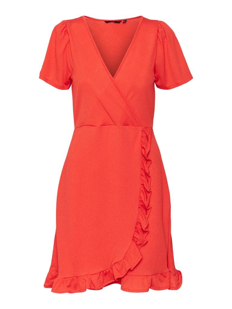 VERO MODA VMDORA SS SHORT DRESS JRS Dames Jurk - Maat XL