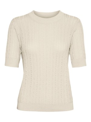 Vero Moda VMMORENA 2/4 O-NECK PULLOVER GA BOO Birch | Freewear VMMORENA 2/4 O-NECK PULLOVER GA BOO - www.freewear.nl - Freewear