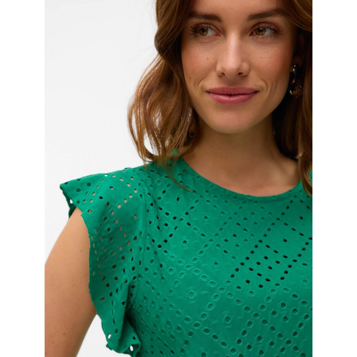 Vero Moda VMTASSA SL FRILL TOP NOOS Bosphorus | Freewear VMTASSA SL FRILL TOP NOOS - www.freewear.nl - Freewear