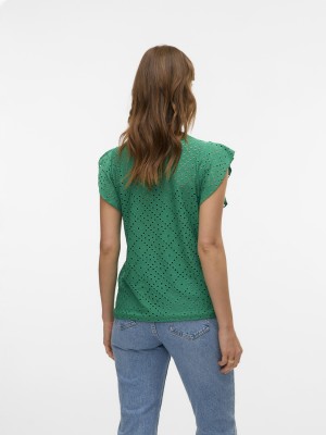 Vero Moda VMTASSA SL FRILL TOP NOOS Bosphorus | Freewear VMTASSA SL FRILL TOP NOOS - www.freewear.nl - Freewear