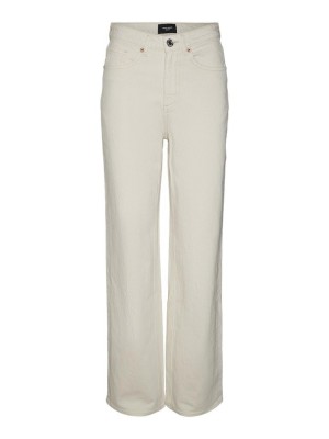 Vero Moda VMTESSA HR WIDE JEANS ECRU GA Ecru | Freewear VMTESSA HR WIDE JEANS ECRU GA - www.freewear.nl - Freewear