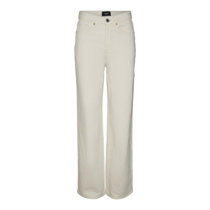 Vero Moda VMTESSA HR WIDE JEANS ECRU GA Ecru | Freewear VMTESSA HR WIDE JEANS ECRU GA - www.freewear.nl - Freewear