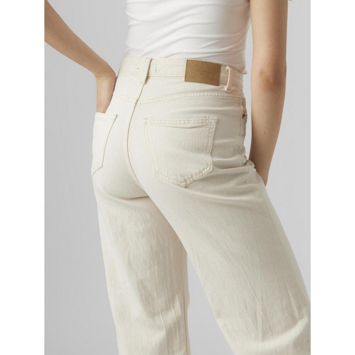 Vero Moda VMTESSA HR WIDE JEANS ECRU GA Ecru | Freewear VMTESSA HR WIDE JEANS ECRU GA - www.freewear.nl - Freewear