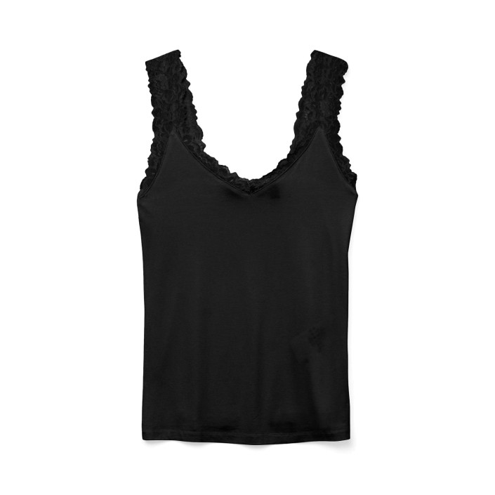 Vero Moda VMROSA SL TOP JRS NOOS Black | Freewear VMROSA SL TOP JRS NOOS - www.freewear.nl - Freewear