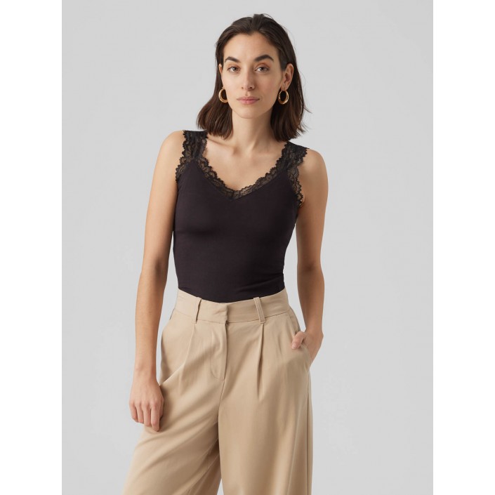 Vero Moda VMROSA SL TOP JRS NOOS Black | Freewear VMROSA SL TOP JRS NOOS - www.freewear.nl - Freewear