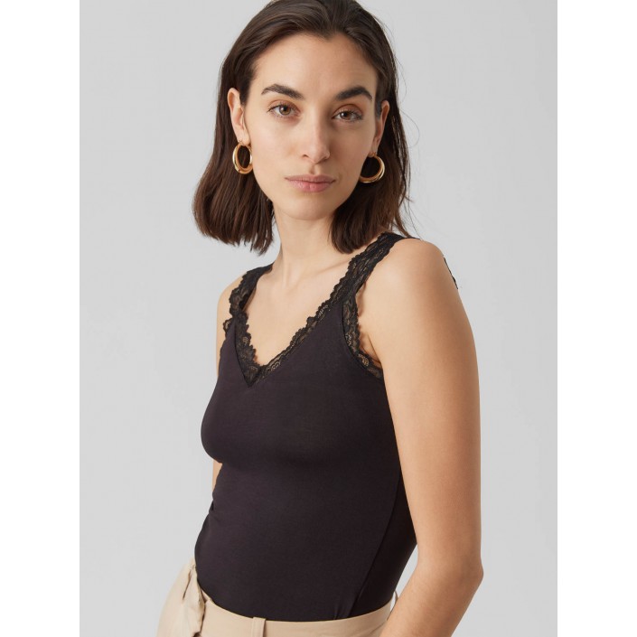 Vero Moda VMROSA SL TOP JRS NOOS Black | Freewear VMROSA SL TOP JRS NOOS - www.freewear.nl - Freewear