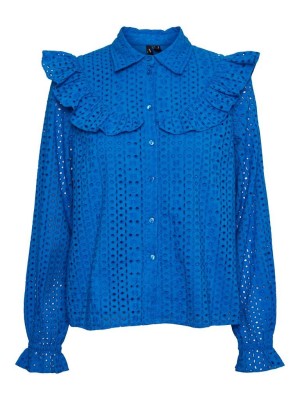 Vero Moda VMAYA LS FRILL SHIRT WVN Skydiver | Freewear