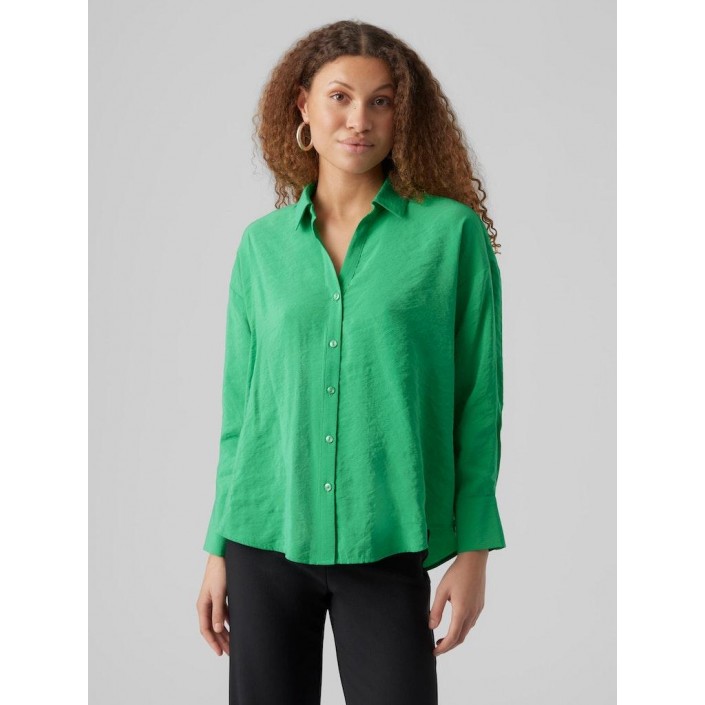 Vero Moda VMQUEENY LS OVERSIZE SHIRT WVN GA N: Bright Green | Freewear VMQUEENY LS OVERSIZE SHIRT WVN GA N: - www.freewear.nl - Freewear
