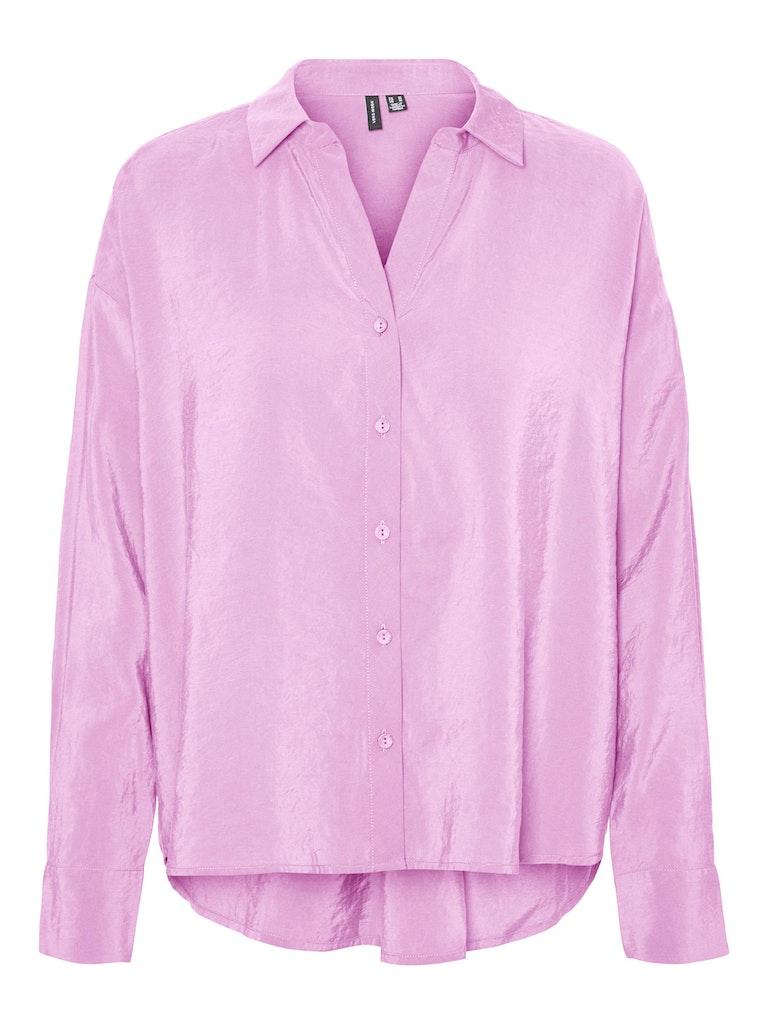 VERO MODA VMQUEENY LS OVERSIZE SHIRT WVN GA NOOS Dames Blouse - Maat M