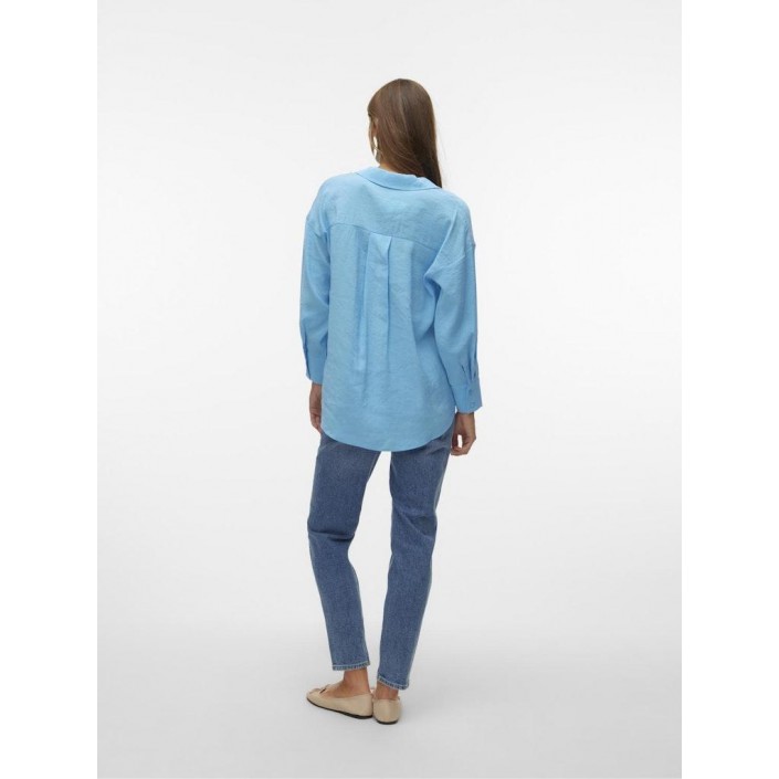 Vero Moda VMQUEENY LS OVERSIZE SHIRT WVN GA N: Bonnie Blue | Freewear VMQUEENY LS OVERSIZE SHIRT WVN GA N: - www.freewear.nl - Freewear