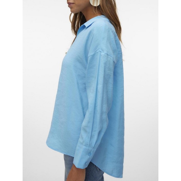 Vero Moda VMQUEENY LS OVERSIZE SHIRT WVN GA N: Bonnie Blue | Freewear VMQUEENY LS OVERSIZE SHIRT WVN GA N: - www.freewear.nl - Freewear