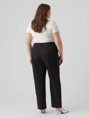 Vero Moda VMZELDA HR STRAIGHT PANT CURVE NOOS Black | Freewear VMZELDA HR STRAIGHT PANT CURVE NOOS - www.freewear.nl - Freewear