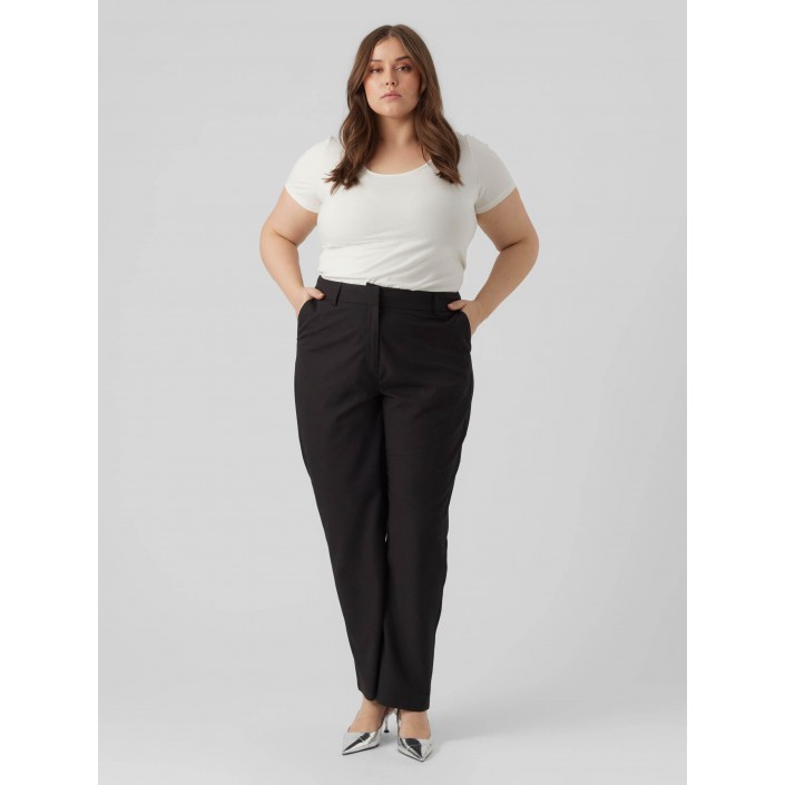 Vero Moda VMZELDA HR STRAIGHT PANT CURVE NOOS Black | Freewear VMZELDA HR STRAIGHT PANT CURVE NOOS - www.freewear.nl - Freewear