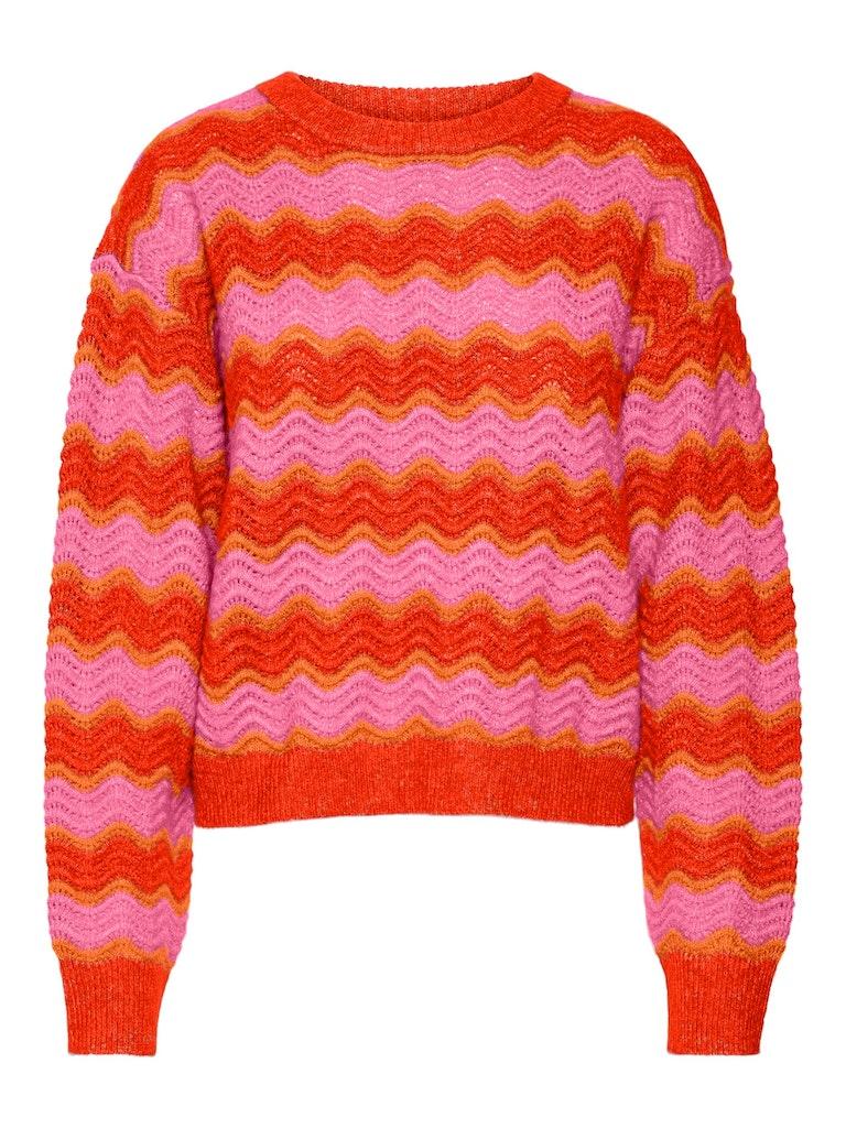 VERO MODA VMTELMA LS O-NECK PULLOVER GA BOO Dames Trui - Maat S