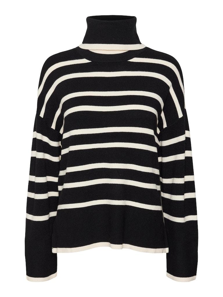 Vero Moda Trui Vmsaba Ls Rollneck Pullover Ga Noos 10291725 Black/birch Dames Maat - XL