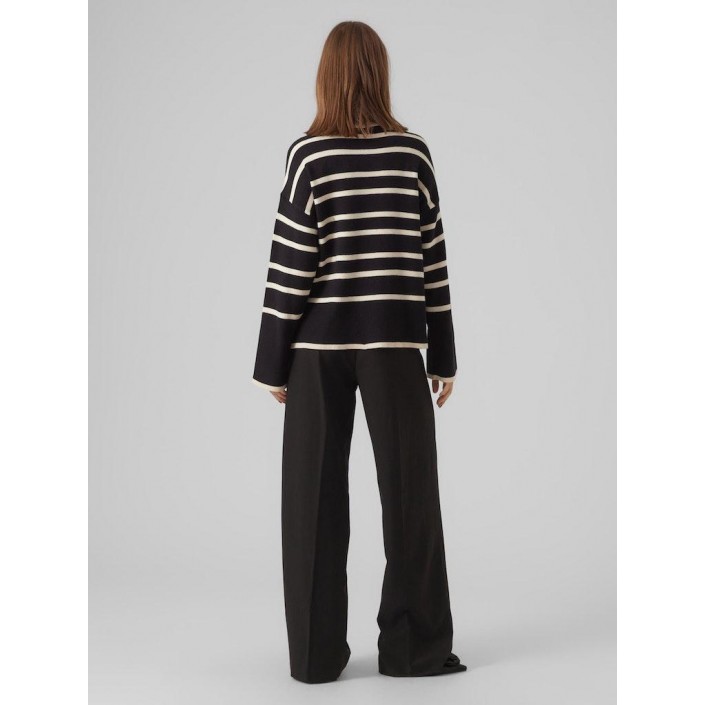 Vero Moda VMSABA LS ROLLNECK PULLOVER GA NOOS Black/BIRCH | Freewear VMSABA LS ROLLNECK PULLOVER GA NOOS - www.freewear.nl - Freewear