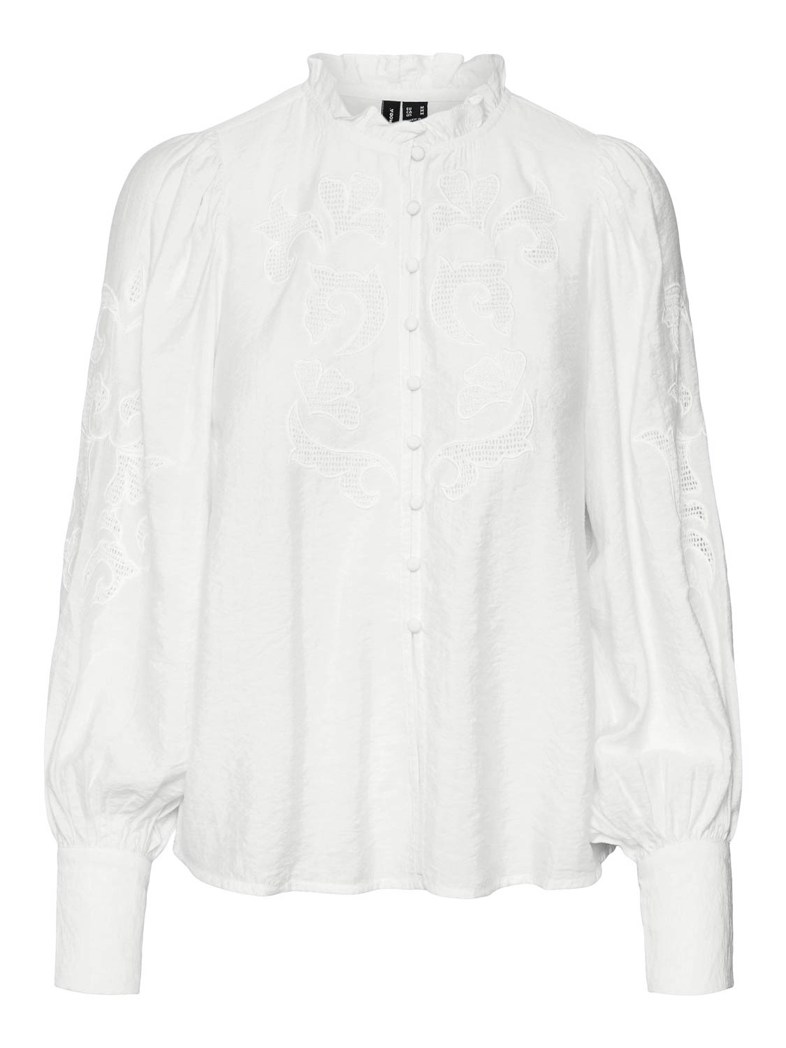 VERO MODA VMJONEY L/S EMB SHIRT CP Dames Blouse - Maat S